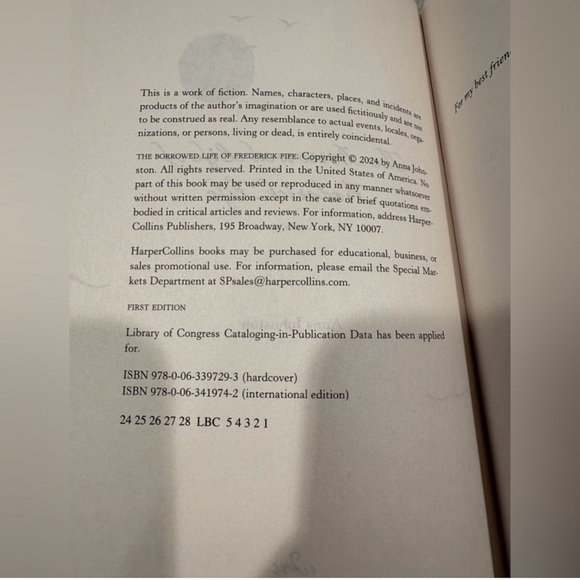 Paperback edition The Borrowed Life Of Frederick Fife by Anna Johnston - Picture 6 of 9